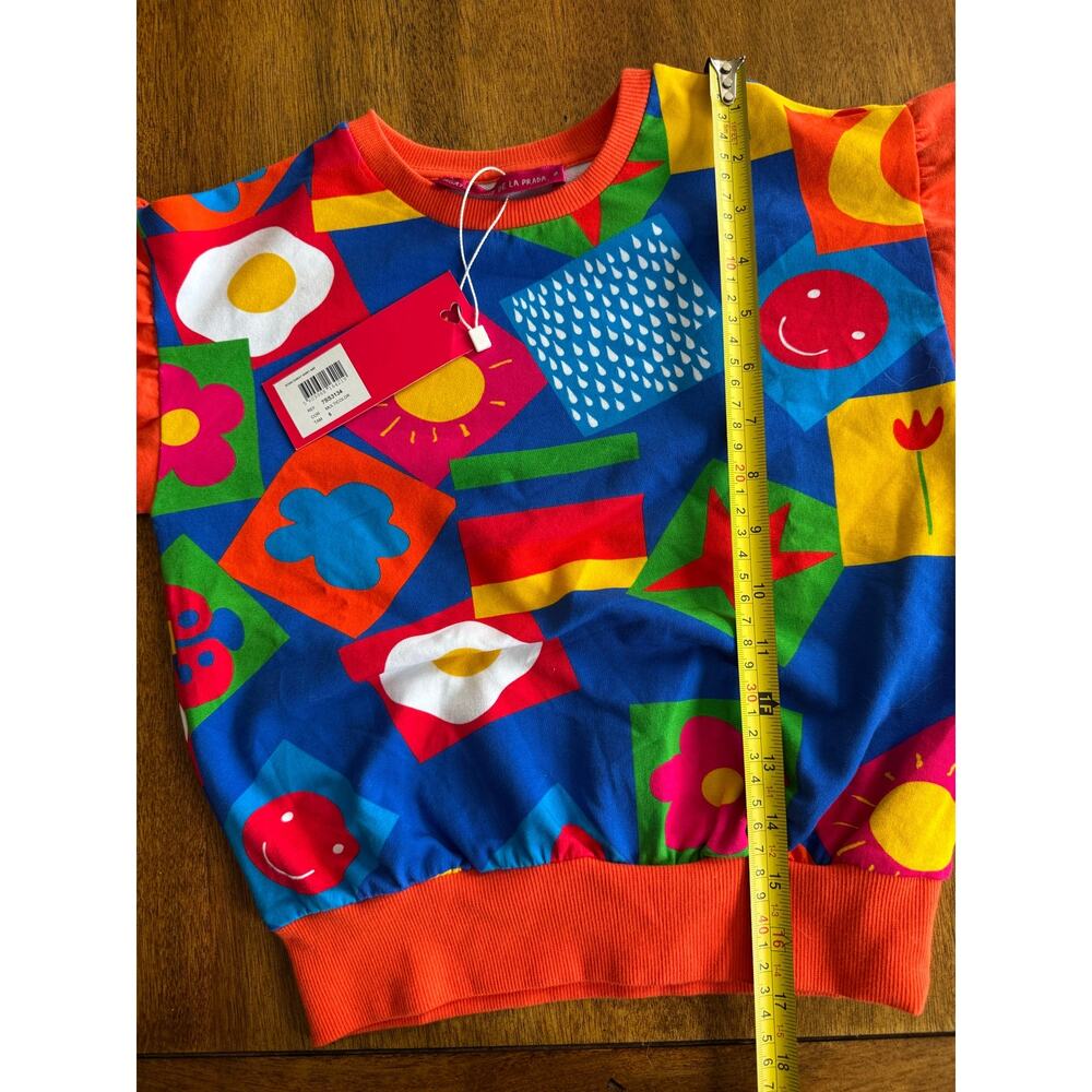 NWT Agatha Ruiz de la Prada Kids Icons Sweatshirt Size 6 Multicolor Graphic - Picture 8 of 8